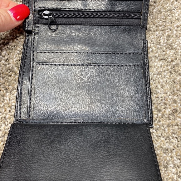 RIDALMODA Bifold BLACK Wallet with Flap - Picture 4 of 9